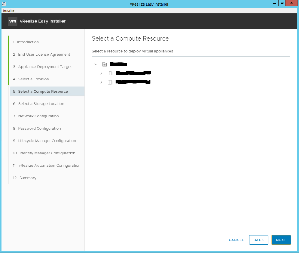 vRealize Easy Installer Page 6